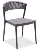PRAGE AC5681A01ROP AC5681A01RAT Dining Sidechair, Stackable