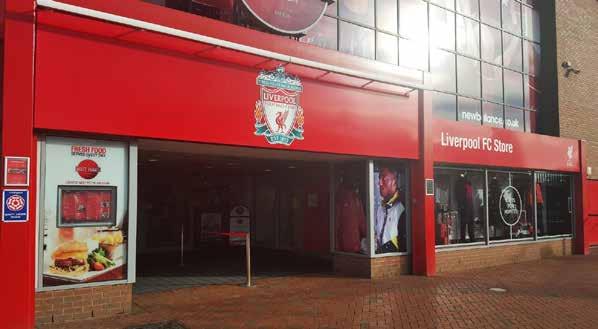 LFC RETAIL STORE, ANFIELD The Retail Store at Anfield is located in the Kop end of the Stadium, on Walton Breck Road. The postcode for the Stadium is L4 0TH.
