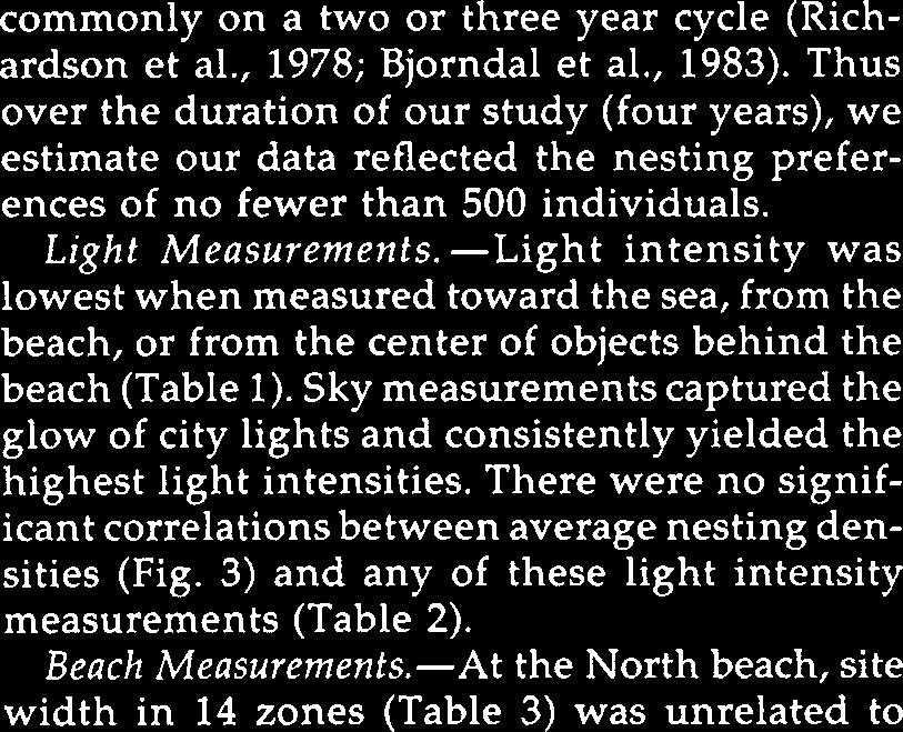 Sky measurements captured the glow of city lights and consistently yielded the highest light intensities.
