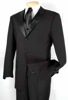 breasted 3 buttons tuxedo with vest