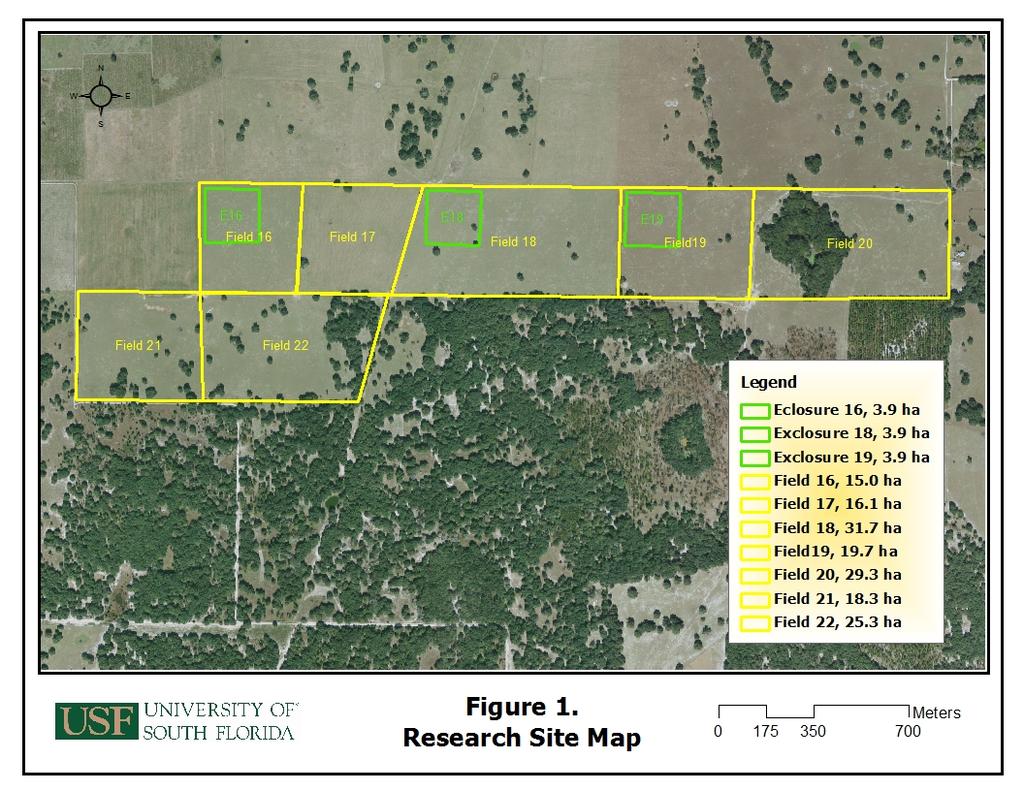 20 Figure 1. Aerial Map of Study Site in Pasco County, Florida.