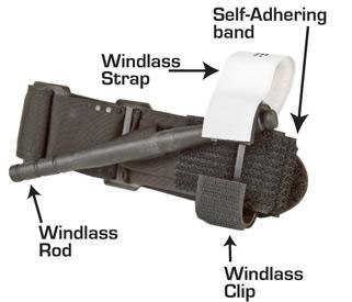 The CAT uses a selfadhering band and a friction adaptor buckle to fit a wide range of extremities sizes, combined with a one-handed windlass system.