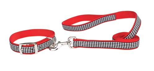 Collars are available in three widths and four lengths to fit any dog. Leads are available in two sizes.