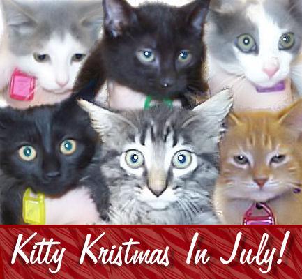 Kitty Kristmas in July July 25th and 26 th ALL cats/kittens $25 $10 microchips, holiday gift while supplies lasted Wkend Wkend Wkend Total Adopt Prior of After Rev 08 29 1 26 1 19 1 74