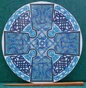 This creates a state known as mindfulness which is both calming and decompressing. Pick up the stylus and follow the Celtic Art Therapy design.