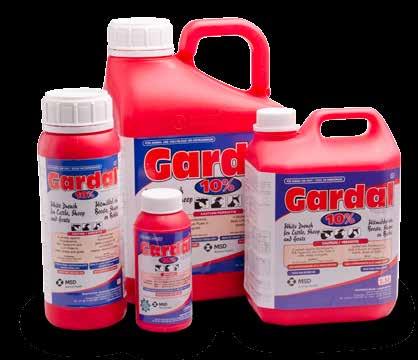 GARDAL 10% comes packed in a ready-to-use dosing remedy at a VERY economical dose rate of only 1,5 ml/20 kg bodyweight. A farmer will be able to dose 666, 100kg calves with one 5 litre!