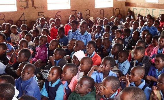 The education team in Malawi will each spend a day at an allocated primary school, teaching all eight standards throughout the day, starting with standard 1 (age 6 upwards) and finishing the day with