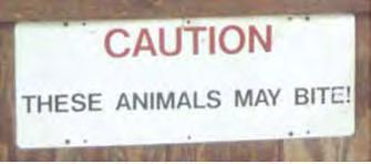 Chapter 3 Health & Safety 3.4 WARNING SIGNS Where visitors may come into contact with animals, warning signs should be in place to warn them of possible risk.
