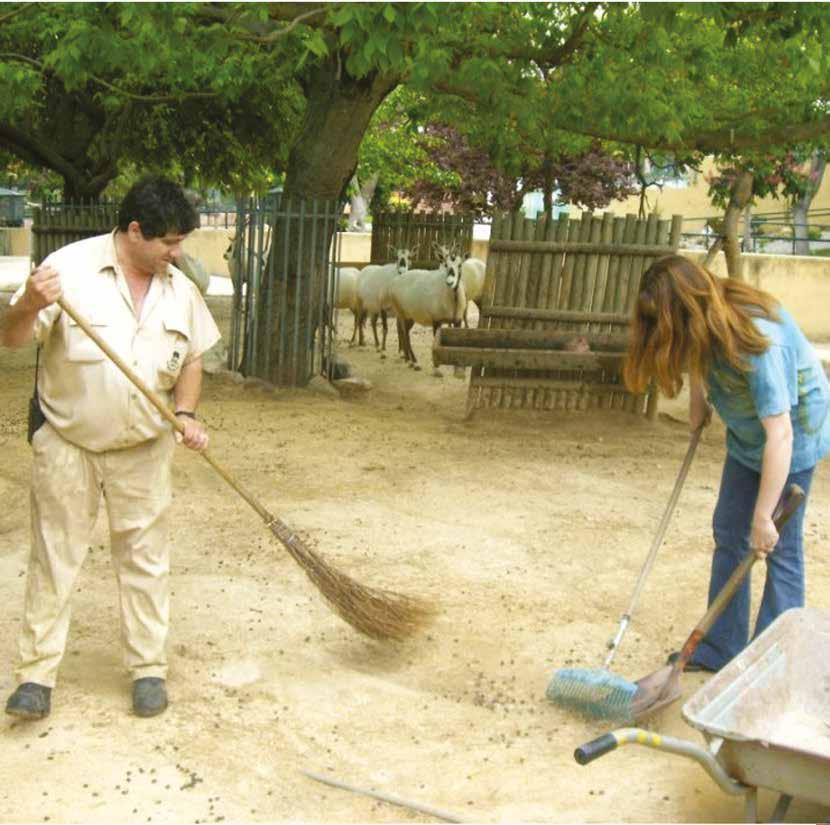 Basic Zoo Management KEEPERS CLEANING THE ORYX EXHIBIT IN LISBON ZOO, PORTUGAL Training keepers in the zoo is vital for the