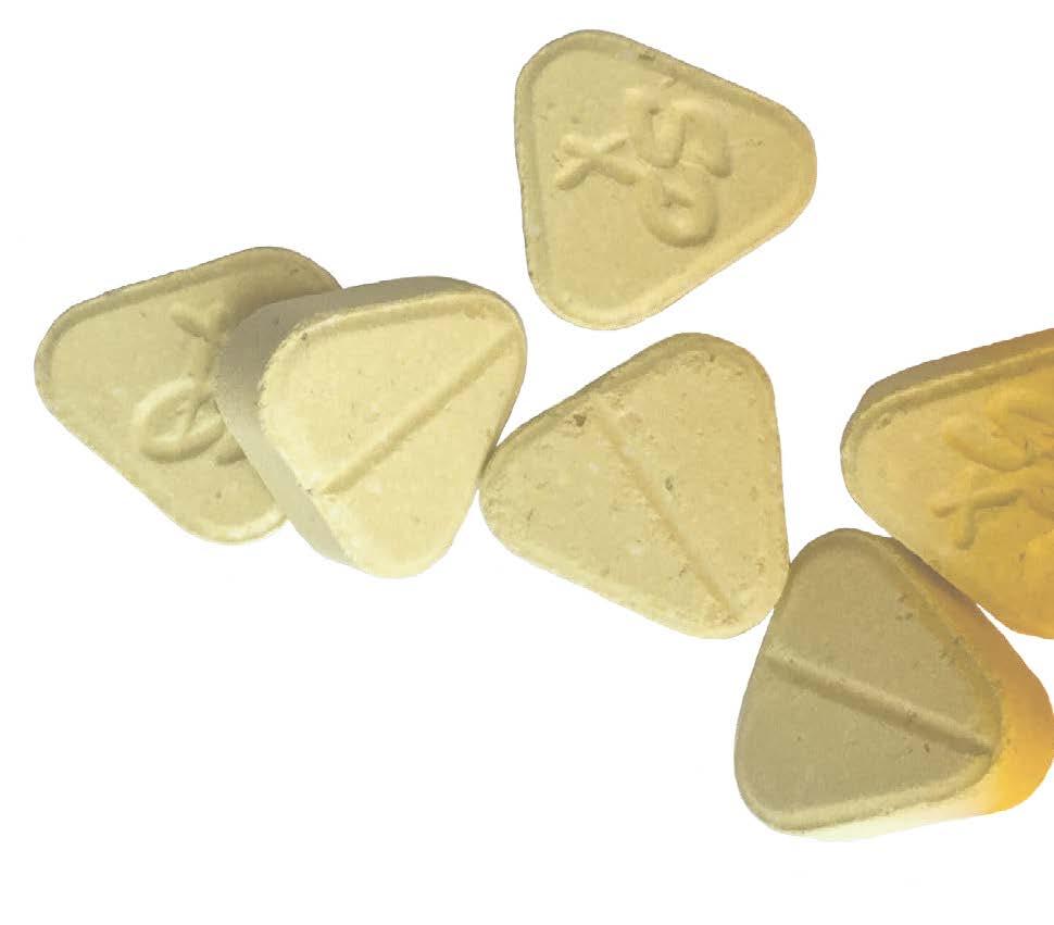 Mighty-Bites chewables are flavored triangle shaped tablets packed with flavor that both cats and dogs love.