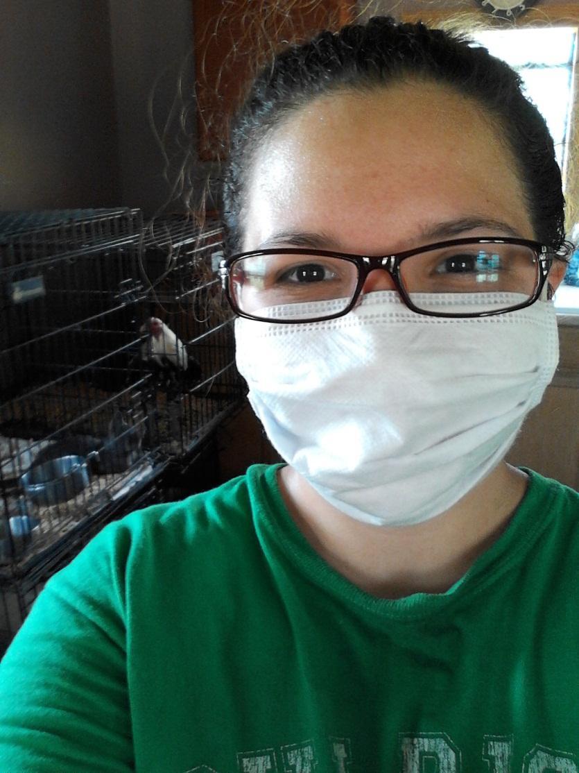 This was taken in the infirmary. I would wear a mask when cleaning areas with bleach.