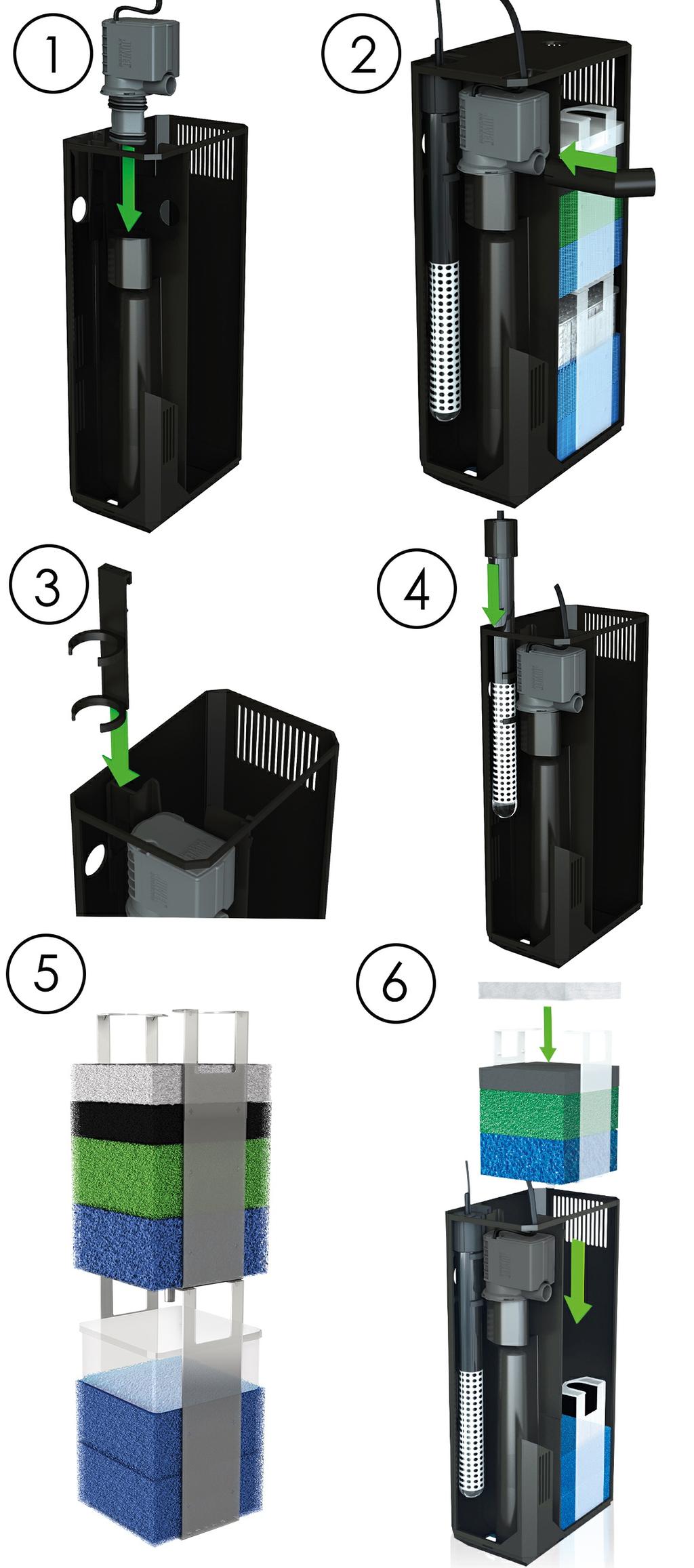 Getting Started - The JUWEL filter system Bioflow M/3.0, L/6.0 and XL/8.0 You should prepare the filter for operation prior to setting up the aquarium.