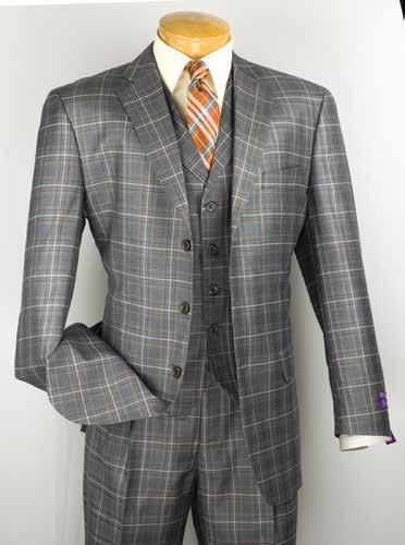 Single breasted 3 buttons, 3 pcs suit