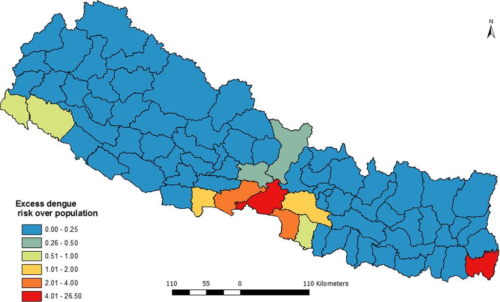 Acharya et al. BMC Public Health (2016) 16:849 Page 5 of 10 Fig. 2 Annualized average incidence of dengue fever in Nepal (2010 2014) vulnerable district.