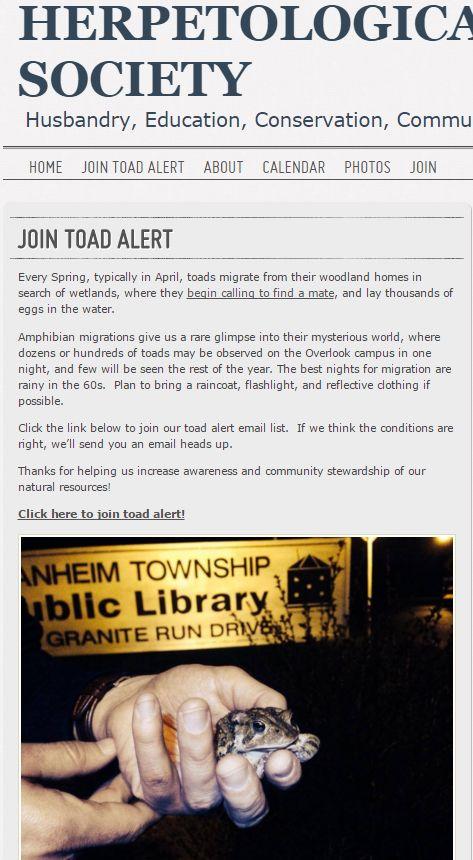 Toad Alert page up