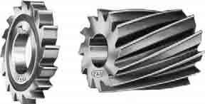 PLAIN MILLING CUTTERS INTERLOCKING SIDE MILLING CUTTERS N300 PLAIN TYPE Teeth out of line N350 STAGGERED TOOTH TYPE Using two standards and grind hubs N400 PLAIN TYPE General purpose application N500