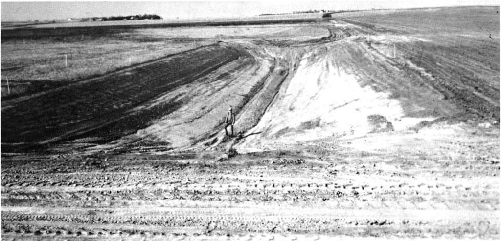Stock ponds and irrigation runoff pits caused significant damage to productive basins in an unusual manner. Excavated material was not piled at the pond edge in all cases.