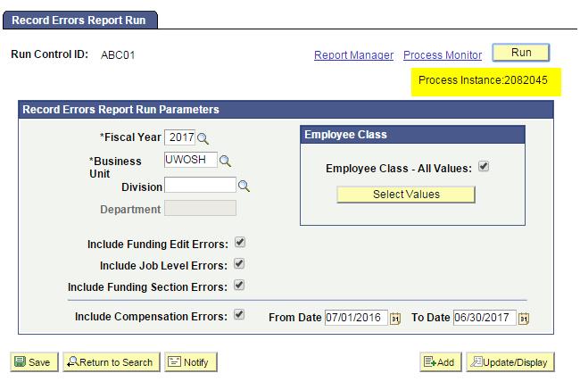 7. Click Process Monitor at the top right of the window. 8. Search for your process instance number under Process List, which will indicate the status of the report generation.