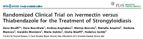 Table 4 - Outcome at follow-up (month 3 rd- 6 th ) in the two arms (92 patients whith IFAT titer >=80) Measures of efficacy Ivermectin Thiabendazole p All criteria fulfilled 32/47 (68.1%) 31/45 (68.
