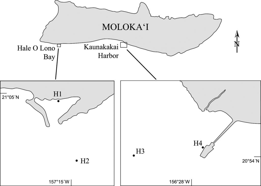 236 PACIFIC SCIENCE. April 2010 Figure 3. Map of Moloka i showing location of stations sampled by P. Reath. height in mm): bpbm-s 14529, 1.48, 0.79; bpbm-s 14531, 1.49, 0.85; bpbm-s 14530, 1.48, 0.81.