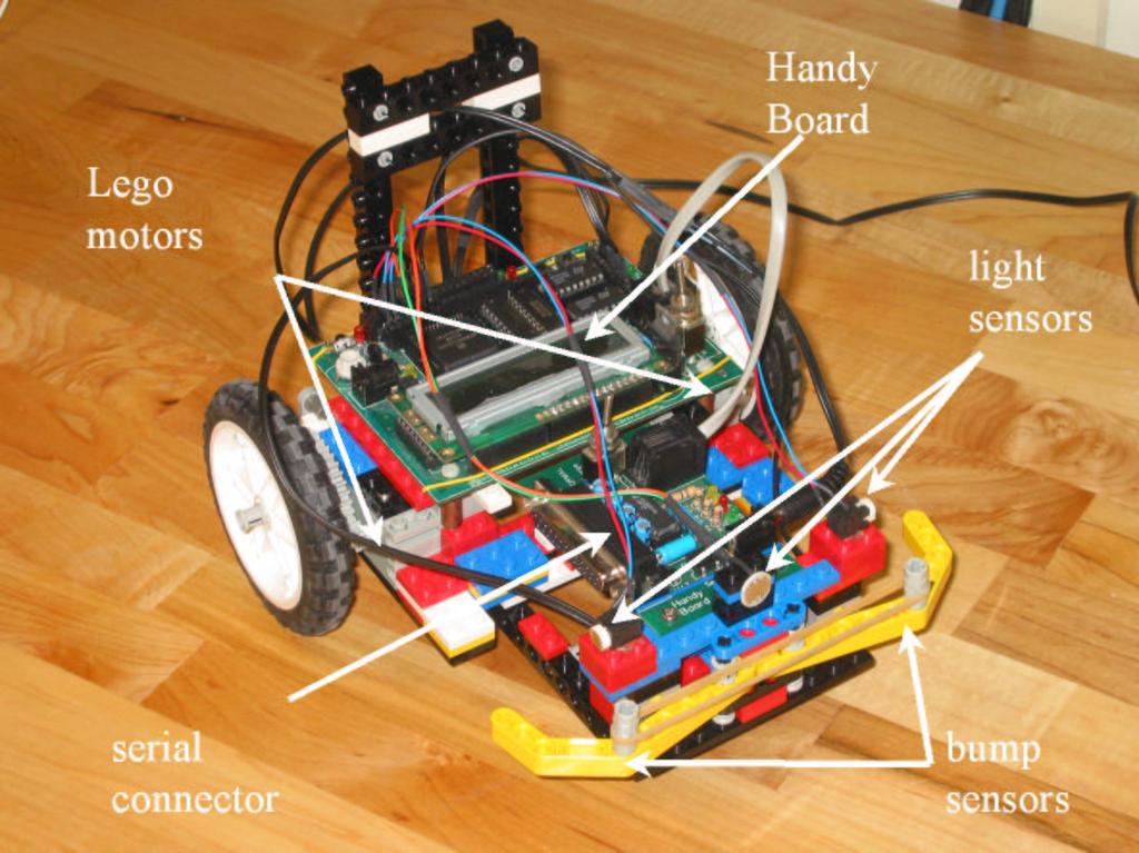 Figure 12. Tom. little and turns left. The opposite is true for the left sensor. This results in very good obstacle avoidance as compared to a one-bump-sensor robot.