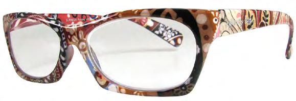 0 Reader Style SLR41167 DEMI FLORAL with Runway Girl Pattern Case Tortoise front / 2 sided