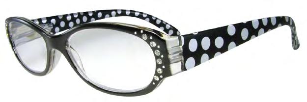 00 Total X Price EXTD Price Reader Style SLR97699 BLACK POLKA with Lookin Good White Bkgrd Pattern Case Black over