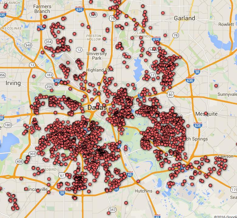 Citations DAS citations growing at ~7% monthly and majority issued in southern Dallas Monthly citations growing 7% monthly Citations concentrated in southern Dallas 1 Number of citations Per Month