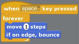 Press on the space bar. The Cat is moving slowly. How can we make him move even slower? Change 1 to 0.5. It is moving 2 times slower. Change 0.5 to 0.1. It is moving 5 times slower.