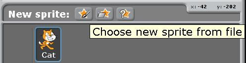 In the block «go to...» press on the little triangle and choose the mouse-pointer.