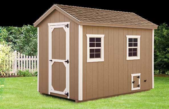 room 6' x 6' chicken area Cedar stain with green