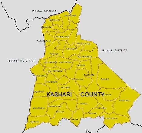 Fig. 2: Map of Kashaari county analyzed by RLB.