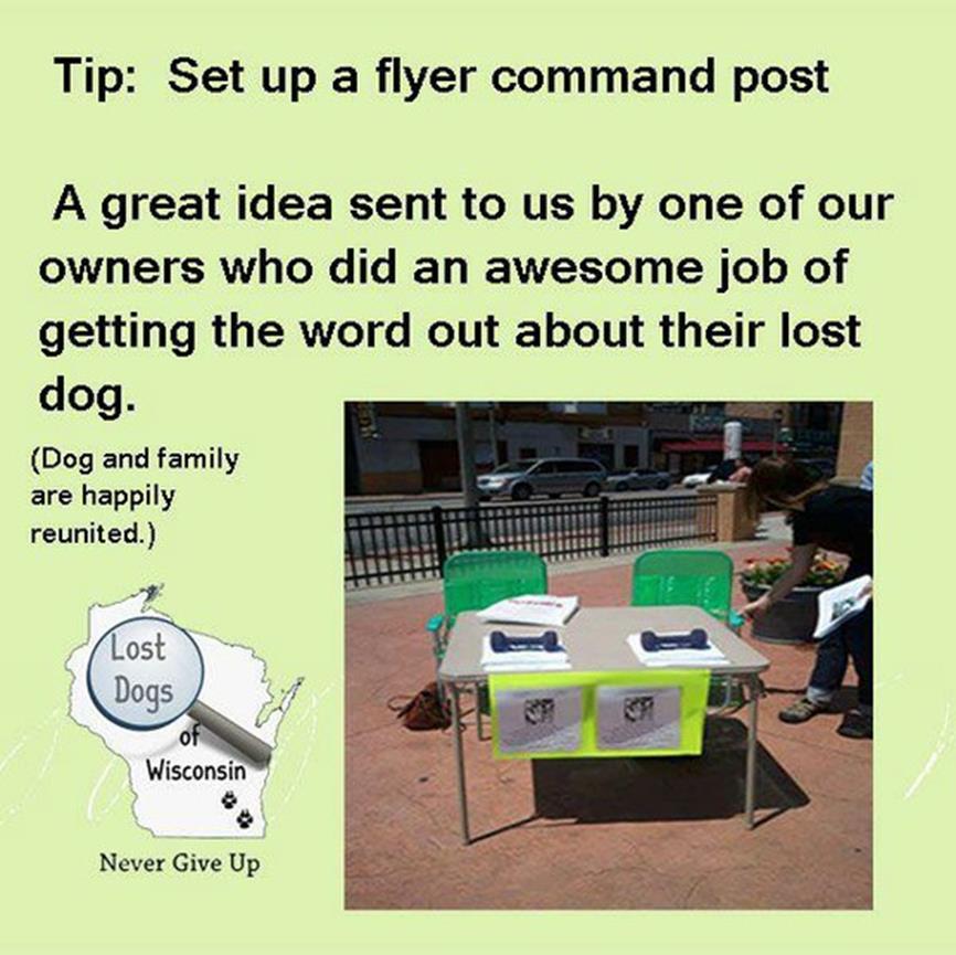 Flyer Command Post Set up a table in