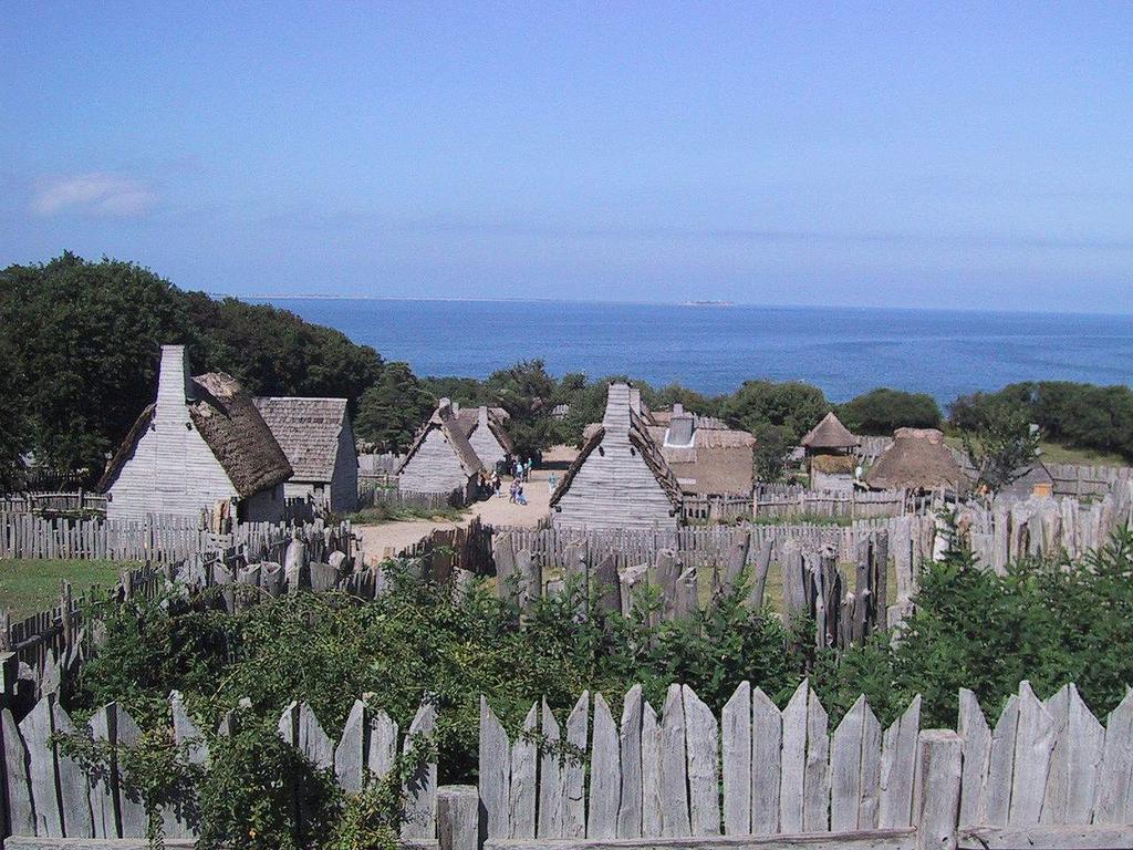 Plymouth People to Meet This photograph shows the reconstructed Plimoth