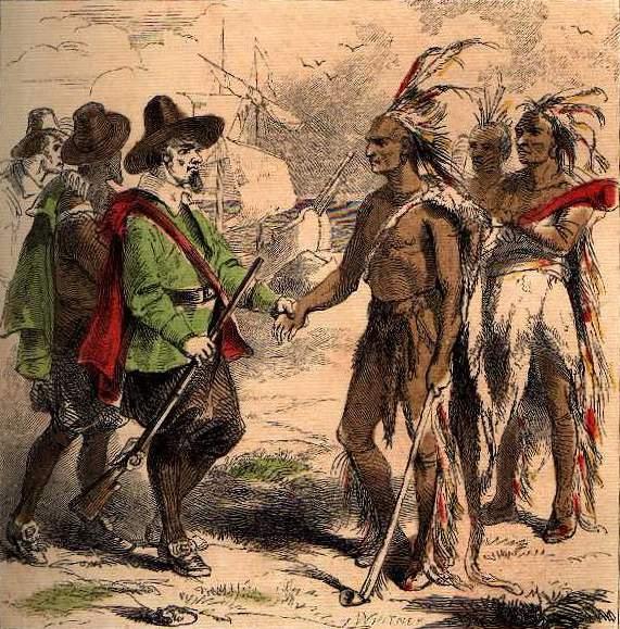 Samoset First Native American to make contact with the English at Plymouth. He spoke to them in English. He introduced Squanto to the Pilgrims.