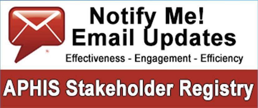 Get updates through our stakeholder registry