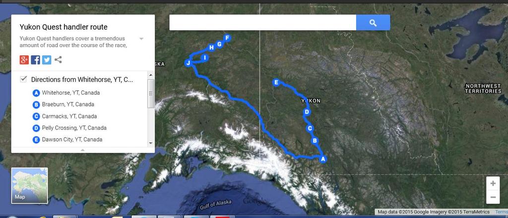 Handler Driving Route Yukon Quest https://www.google.com/maps/d/viewer?mid=z07hv5_kkf2s.