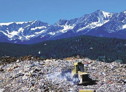 Landfills sometimes cover thousands of acres. People also change ecosystems by polluting the air or throwing out garbage.