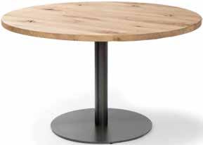 Woodstock table with solid top and matt