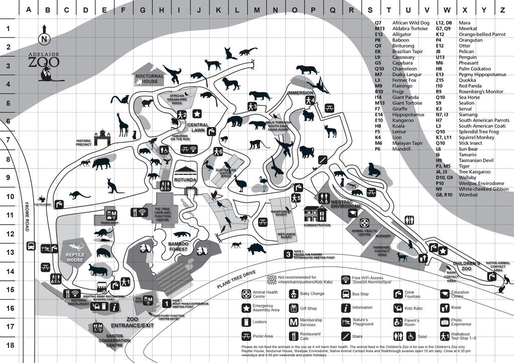 Animal Life Cy cles Use an Adelaide Zoo map and