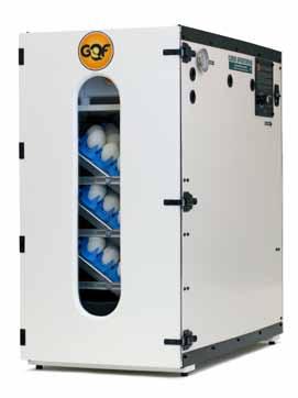 Electronic egg turning control, audio/visual indicators and a standard easy view door highlight a number of standard features. Dual fans increase air circulation for more uniform temperature.