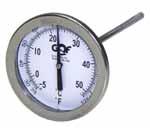 INCUBATOR SUPPLIES THERMOMETER/HYGROMETER This is the most accurate incubator thermometer available and has approximately a 4 stem which can be inserted in a 5 / 32 hole to permit reading of