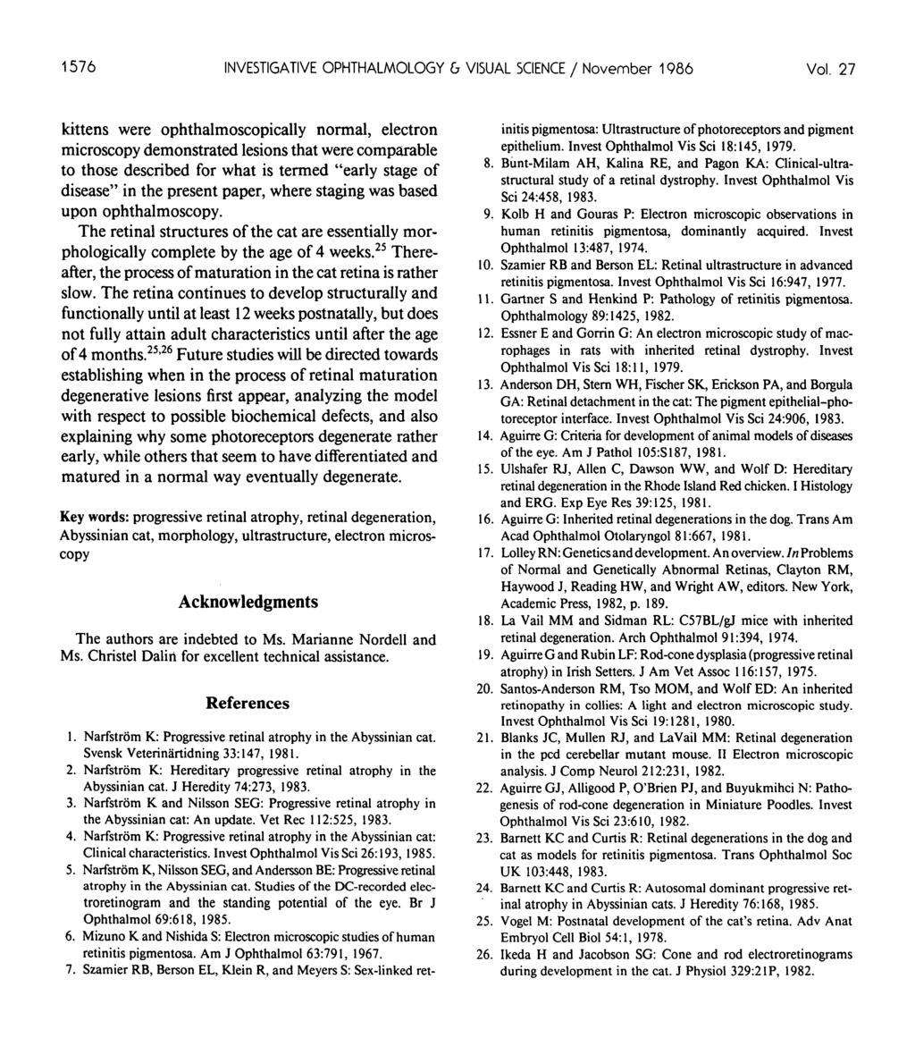 1576 INVESTIGATIVE OPHTHALMOLOGY & VISUAL SCIENCE / November 1986 Vol.