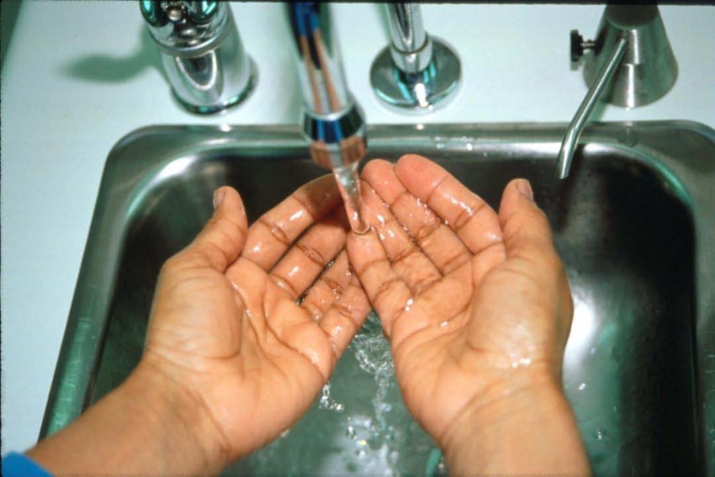 Antiseptic Handwashing Protocol 13. The following slides will demonstrate the protocol for hand antisepsis using an antimicrobial soap and water.