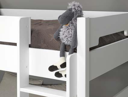 173 cm Bunk bed, separable Mattress dimensions: 90 x 190 cm 2 bed base: 12 pine slats Length 200