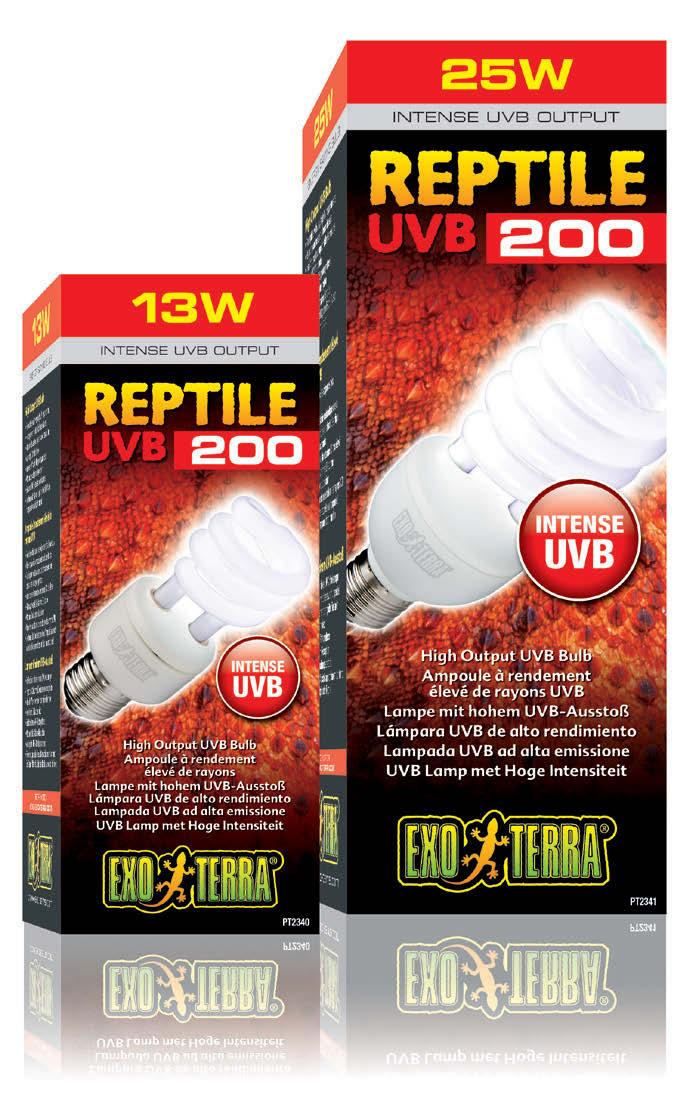 optimal Vitamin D photosynthesis. The Reptile bulb is especially designed to simulate conditions for reptiles with very high UV requirements from for example desert environments.