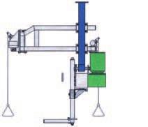 The separator arm carriage is lineally traversed forwards and backwards within the PECO Boning Aid frame.