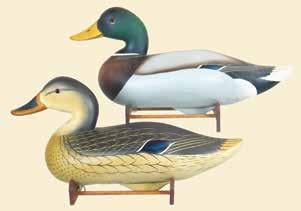 Both signed with the address on the bottom. An extremely nice pair. 400-700 67. Rig mate pair of mallards by Charles Joiner. Mint, original paint on both.