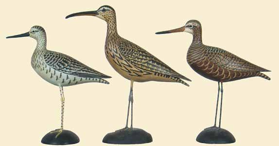 Excellent and early tucked head snipe by James Lapham of Dennisport, Mass. Carved slightly undersized measuring approximately 5 ¾ from breast to tail.