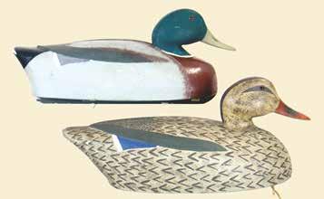 Koch is the author of a regular column in Hunting and Fishing Collectibles Magazine as well as Decoys of the Winnebago Lakes. 300-500 233. Rigmate pair of Gadwalls by Ron Koch.